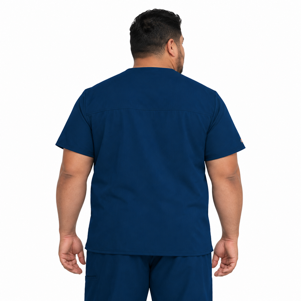 Filipina quirúrgica Dickies DK865 para hombre talla extra color Azul Marino, vista posterior