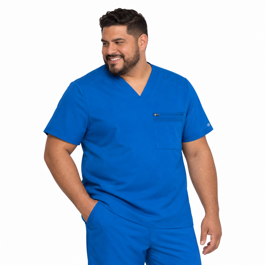 Filipina quirúrgica Dickies DK865 para hombre talla extra color Azul Rey, frontal | color:azul-rey