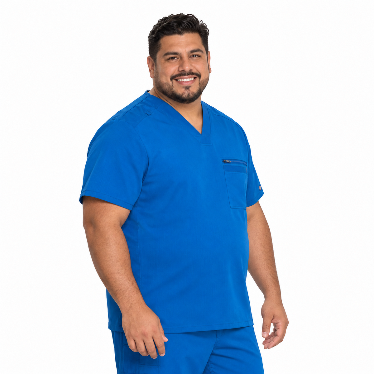 Filipina quirúrgica Dickies DK865 para hombre talla extra color Azul Rey, vista tres cuartos | color:azul-rey