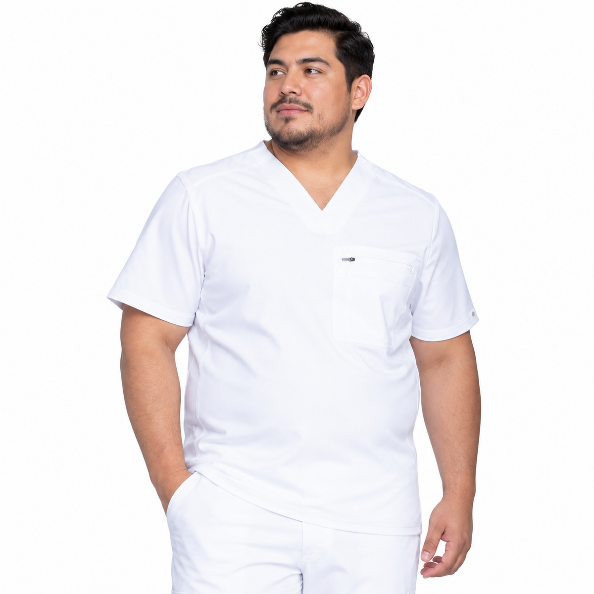 Filipina quirúrgica Dickies DK865 para hombre talla extra color Blanca, frontal | color:blanca