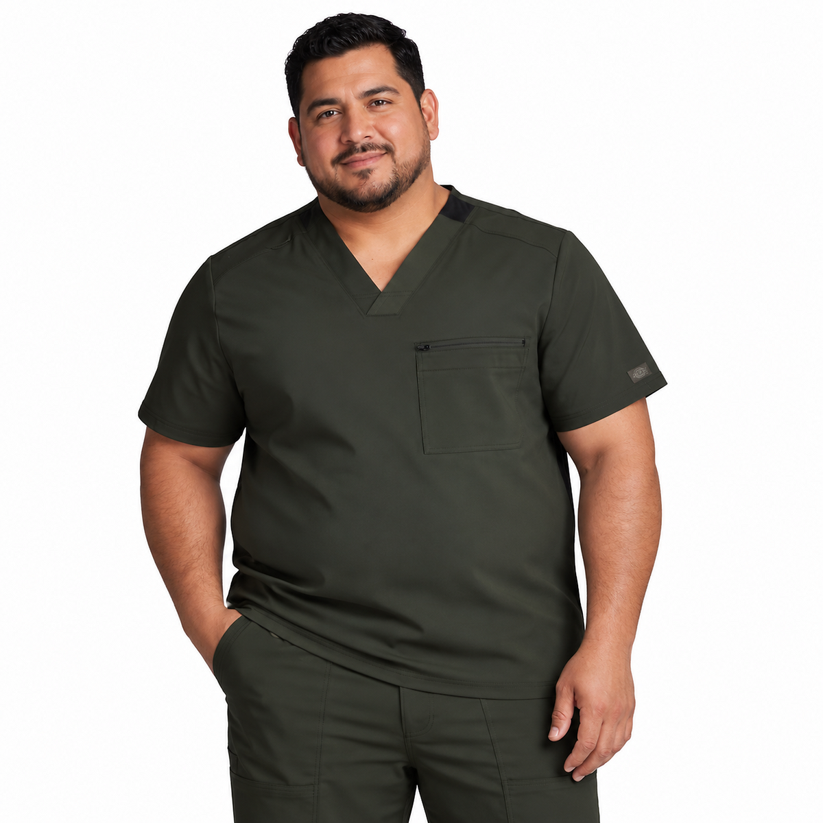 Filipina quirúrgica Dickies DK865 para hombre talla extra color Deep Forest, frontal | color:deep-forest