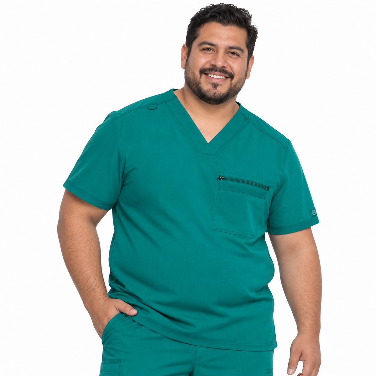 Filipina quirúrgica Dickies DK865 para hombre talla extra color Hunter, frontal | color:hunter
