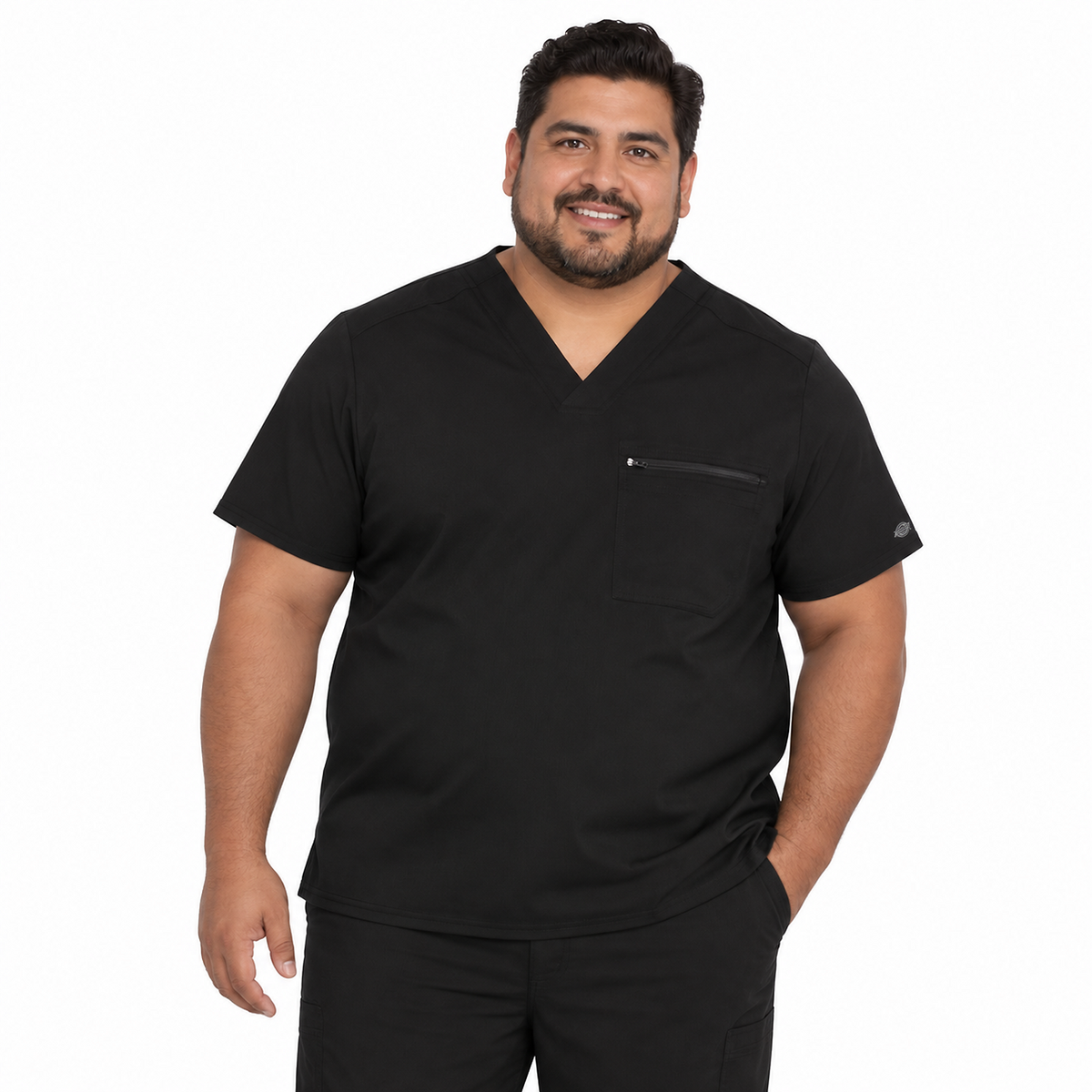 Filipina quirúrgica Dickies DK865 para hombre talla extra color Negra, frontal | color:negra