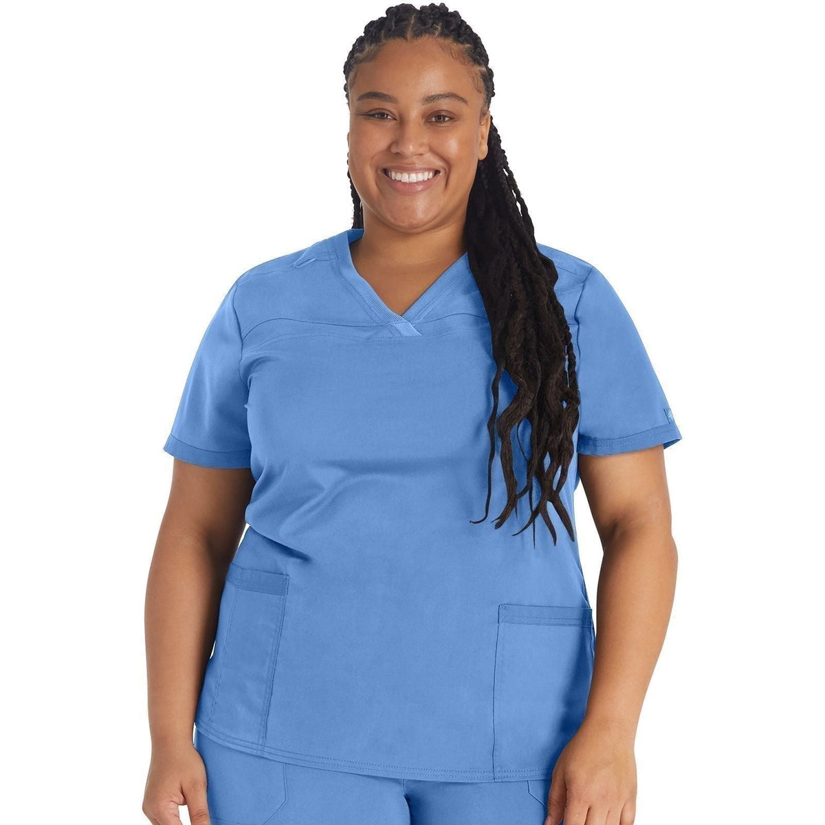 Filipina médica Dickies DK870 Balance para mujer talla extra Azul Cielo, vista frontal | color:azul-cielo
