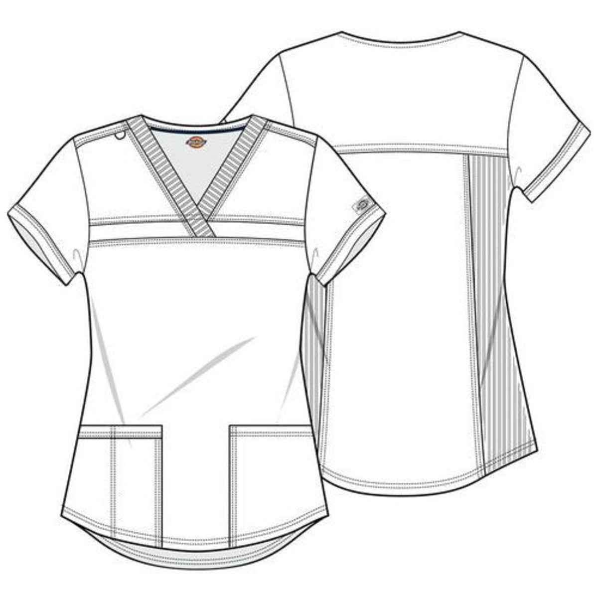 Filipina médica Dickies DK870 Balance para mujer talla extra Azul Marino, ficha técnica de confección | color:azul-marino