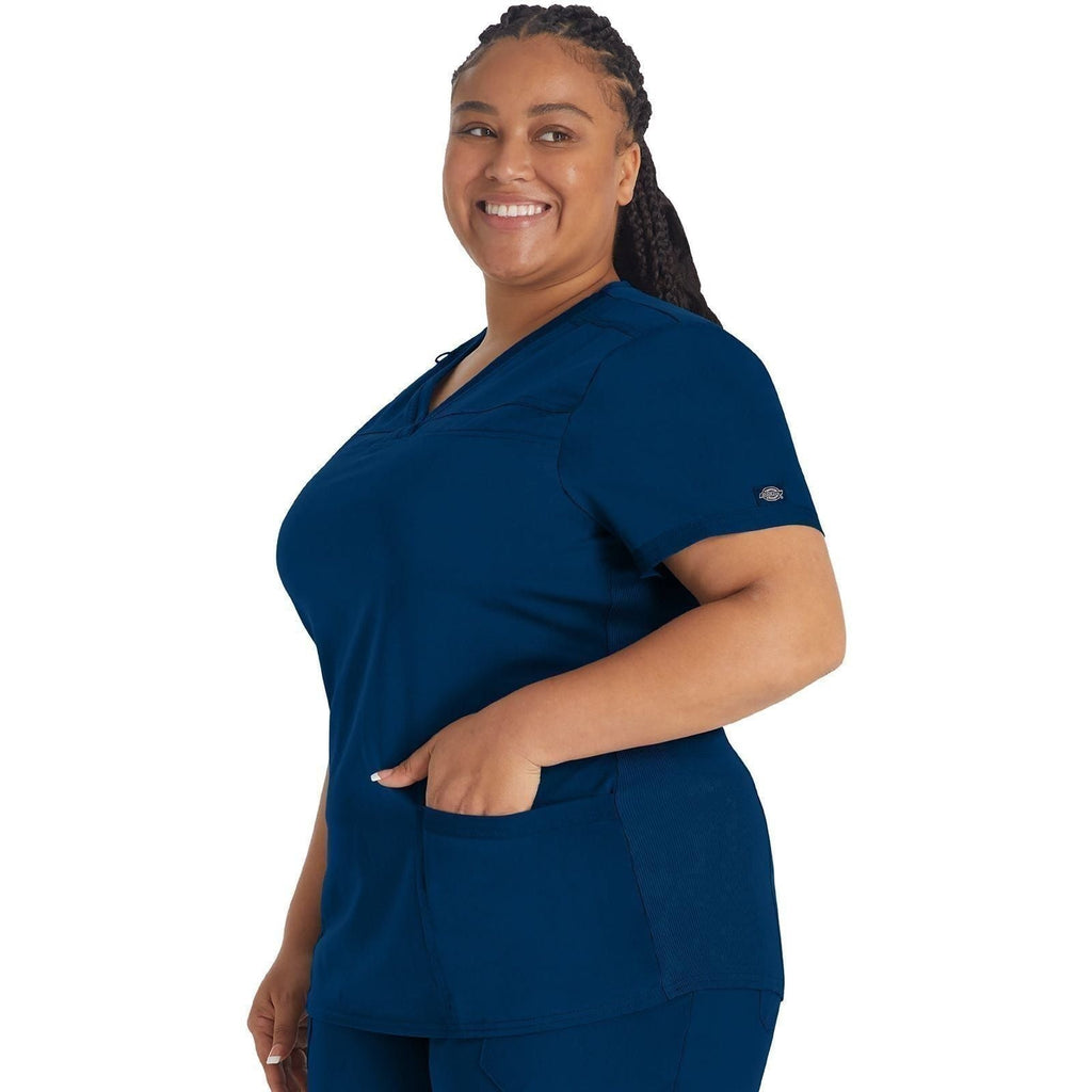Filipina médica Dickies DK870 Balance para mujer talla extra Azul Marino, vista de perfil