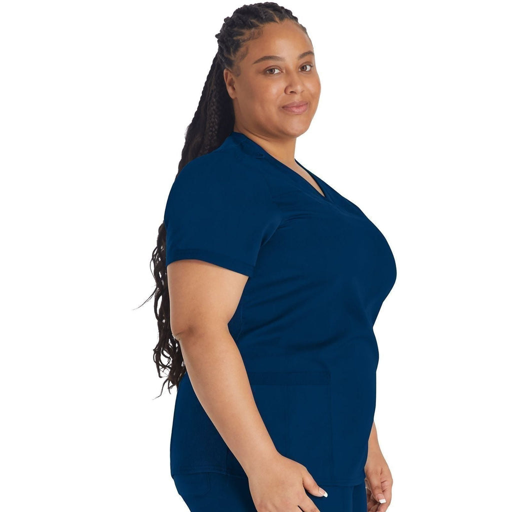Filipina médica Dickies DK870 Balance para mujer talla extra Azul Marino, vista tres cuartos