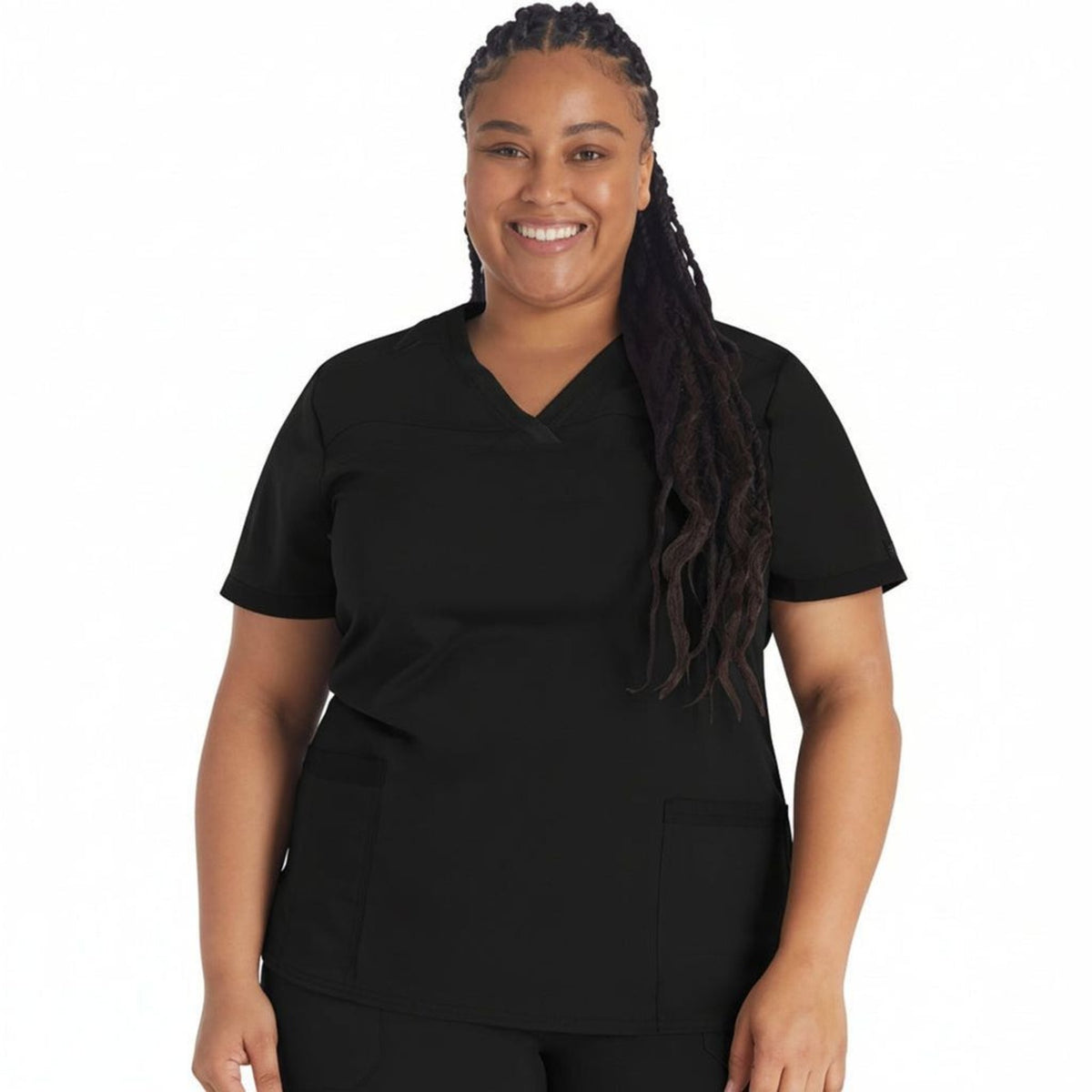 Filipina médica Dickies DK870 Balance para mujer talla extra Negra, vista frontal | color:negra