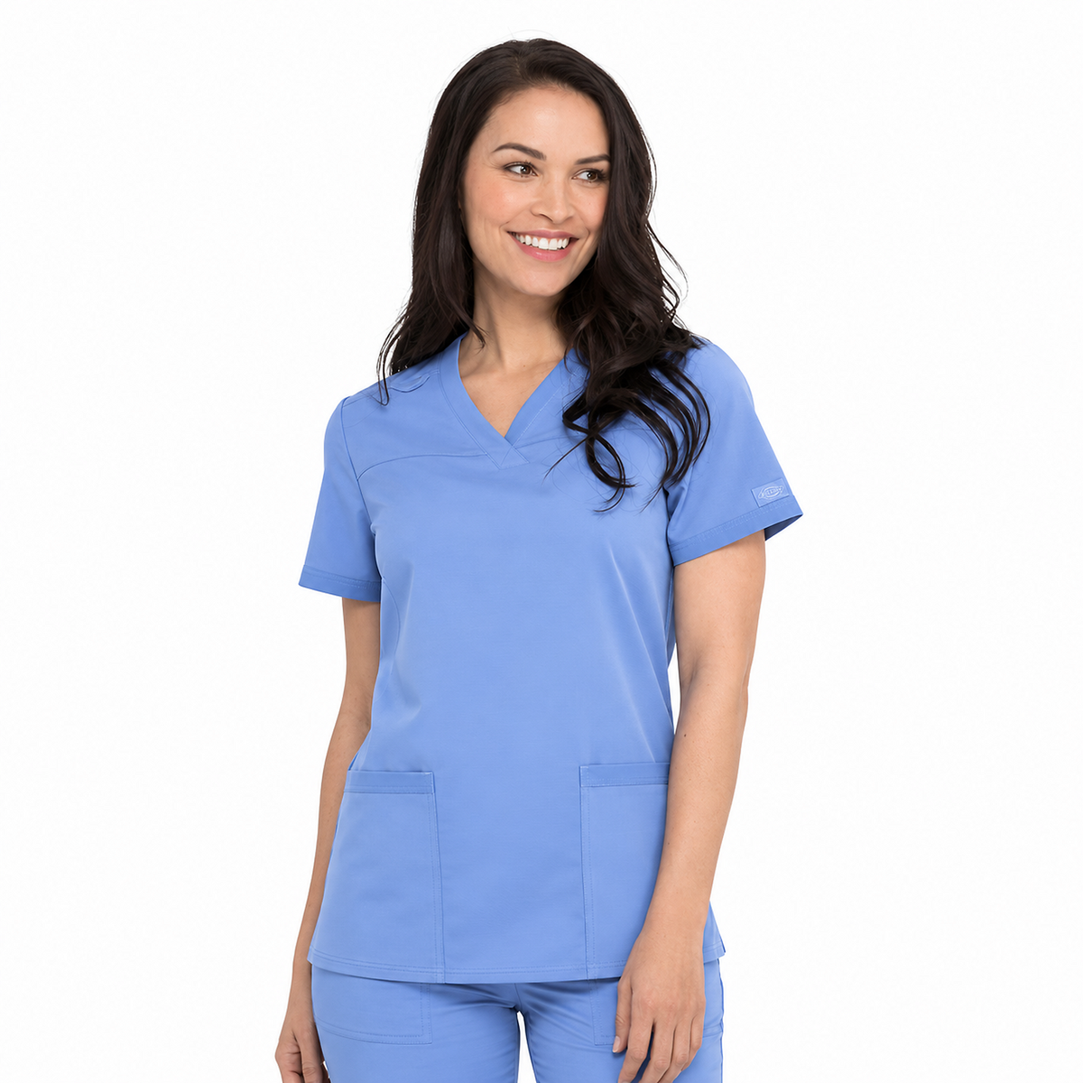 Filipina quirúrgica Dickies DK870 para mujer color Azul Cielo, vista frontal | color:azul-cielo