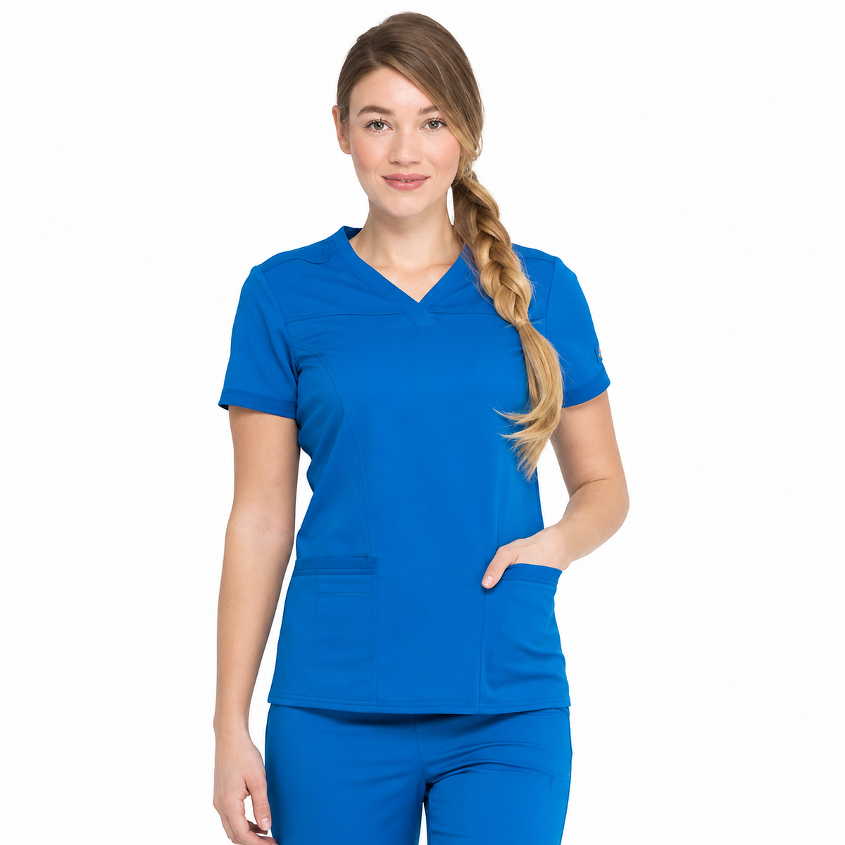 Filipina quirúrgica Dickies DK870 para mujer color Azul Rey, vista frontal | color:azul-rey