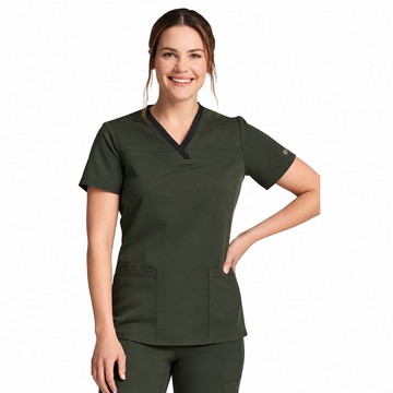 Filipina quirúrgica Dickies DK870 para mujer color Deep Forest, vista frontal | color:deep-forest