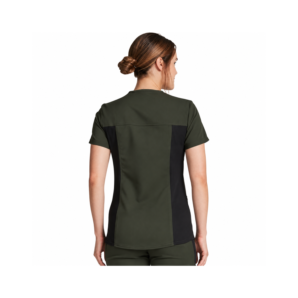 Filipina quirúrgica Dickies DK870 para mujer color Deep Forest, vista posterior | color:deep-forest