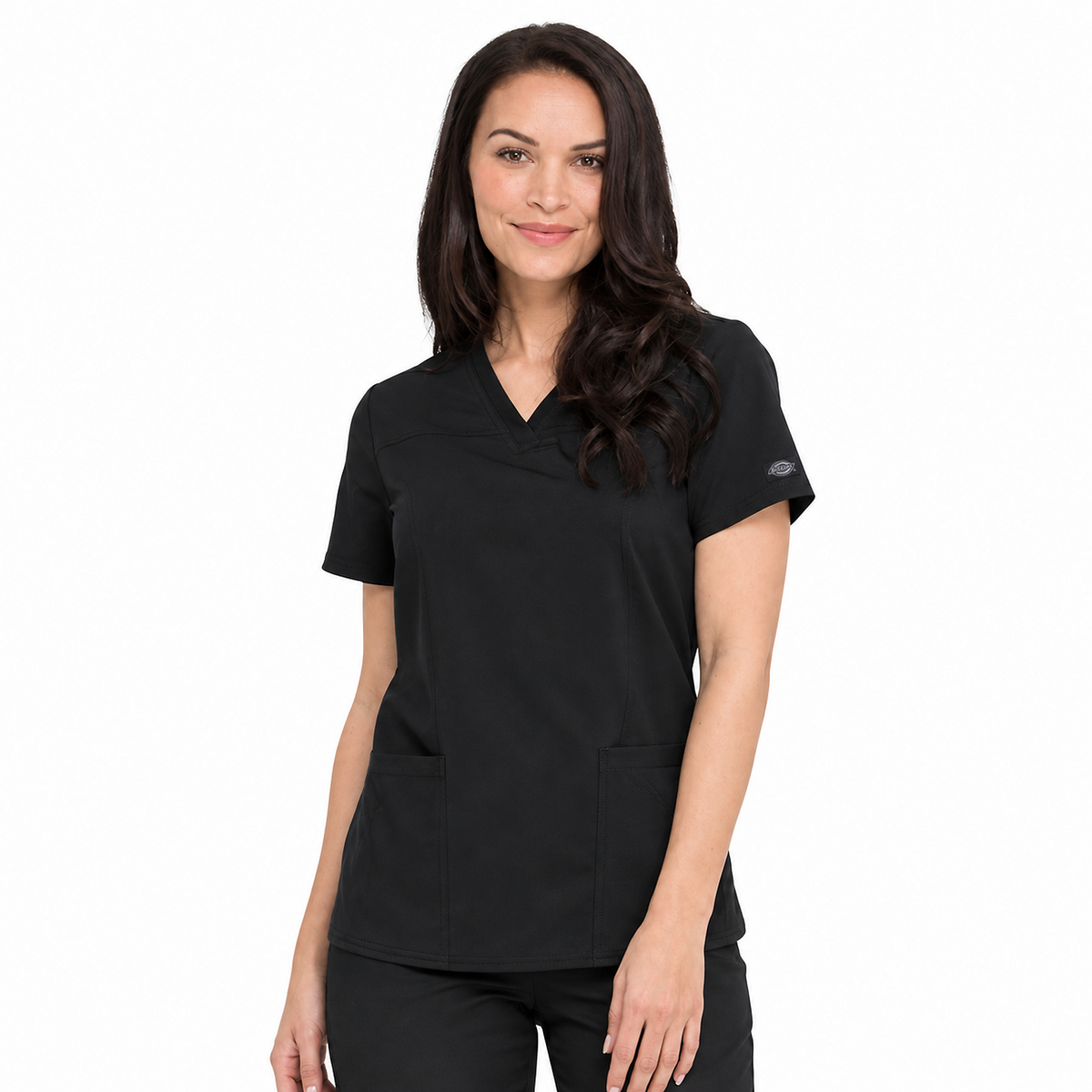 Filipina quirúrgica Dickies DK870 para mujer color Negra, vista frontal | color:negra