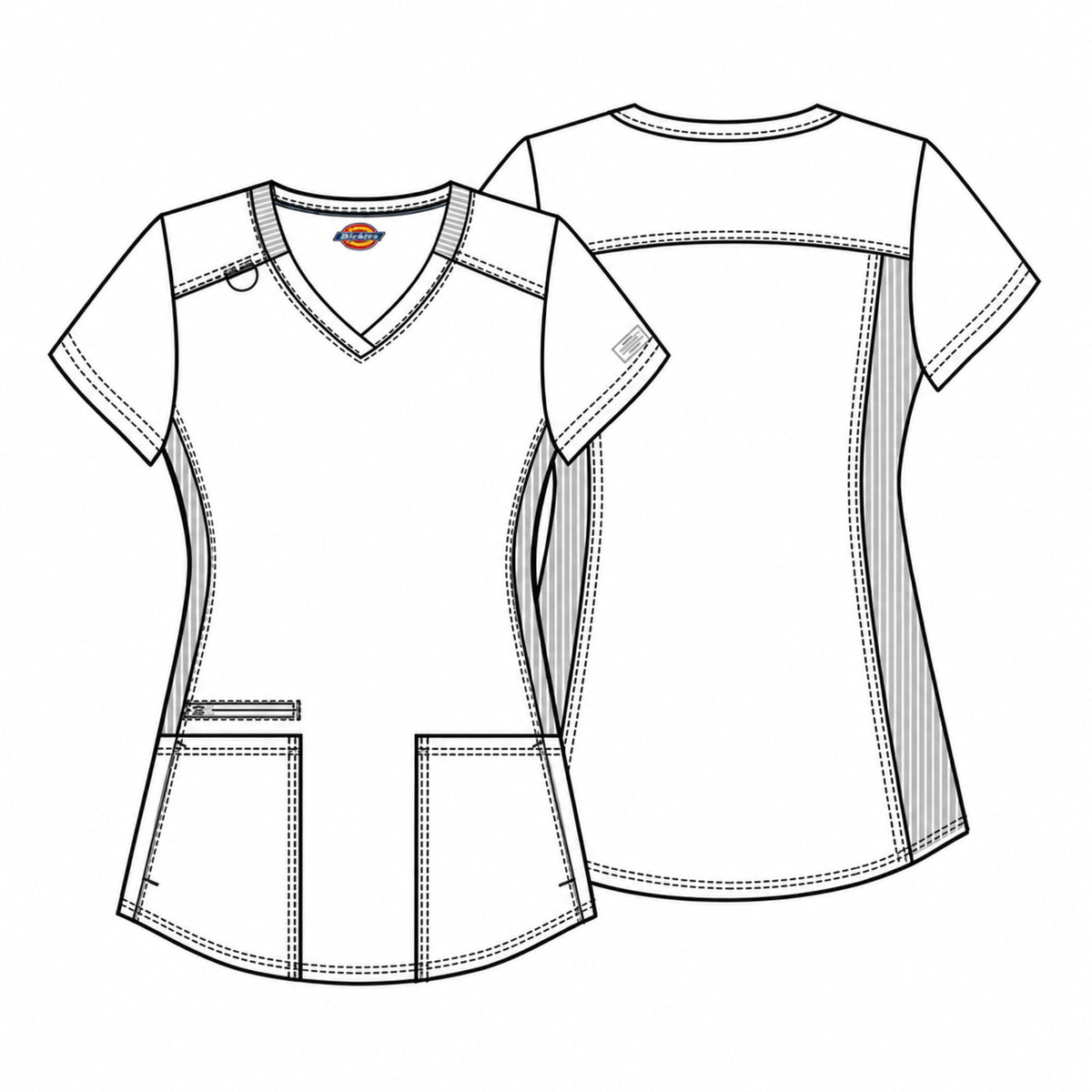 Filipina médica Dickies DK875 Balance para mujer, color Azul Cielo, vista ficha tecnica | color:azul-cielo