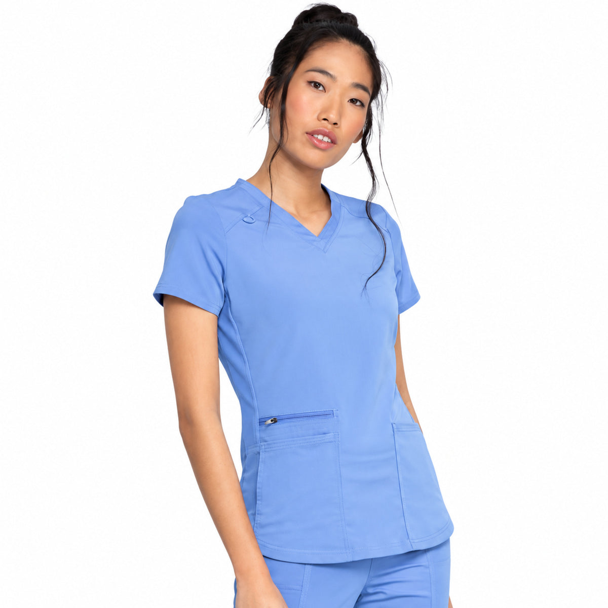 Filipina médica Dickies DK875 Balance para mujer, color Azul Cielo, vista tres cuartos | color:azul-cielo