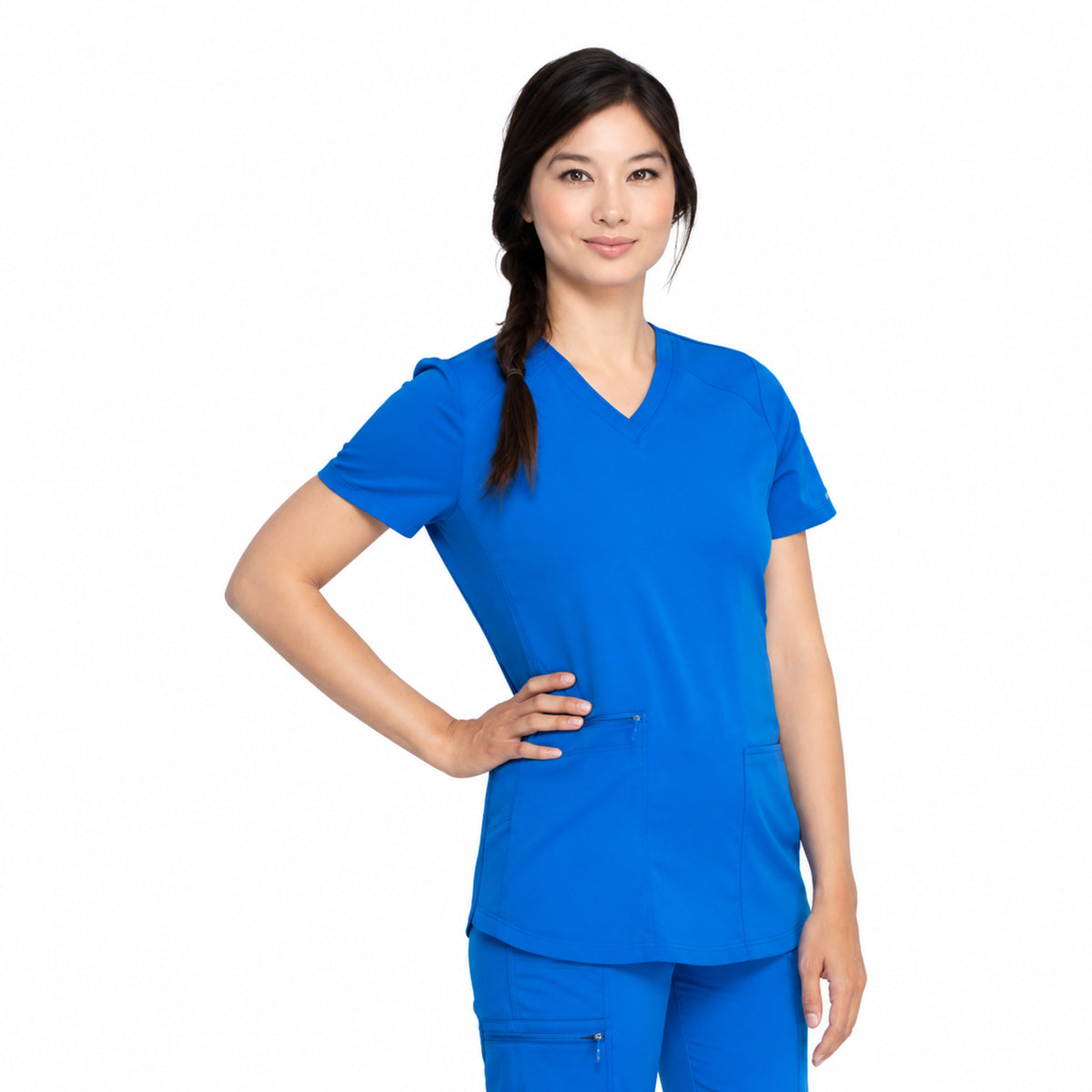 Filipina médica Dickies DK875 Balance para mujer, color Azul Rey, vista frontal | color:azul-rey