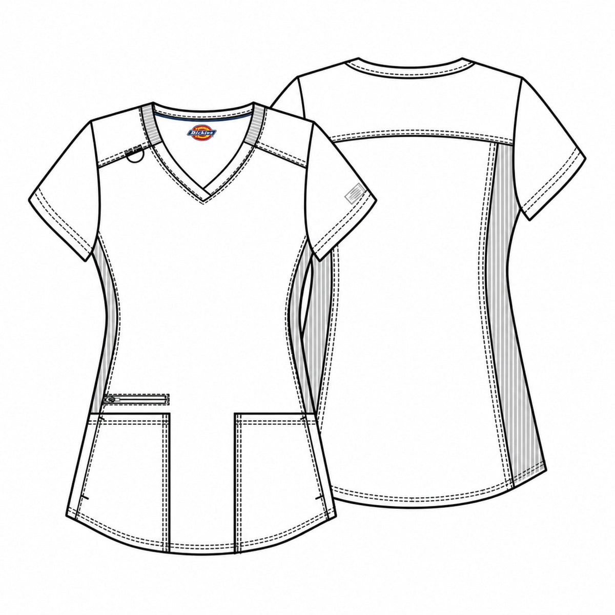 Filipina médica Dickies DK875 Balance para mujer, color Blanca, vista ficha tecnica | color:blanca
