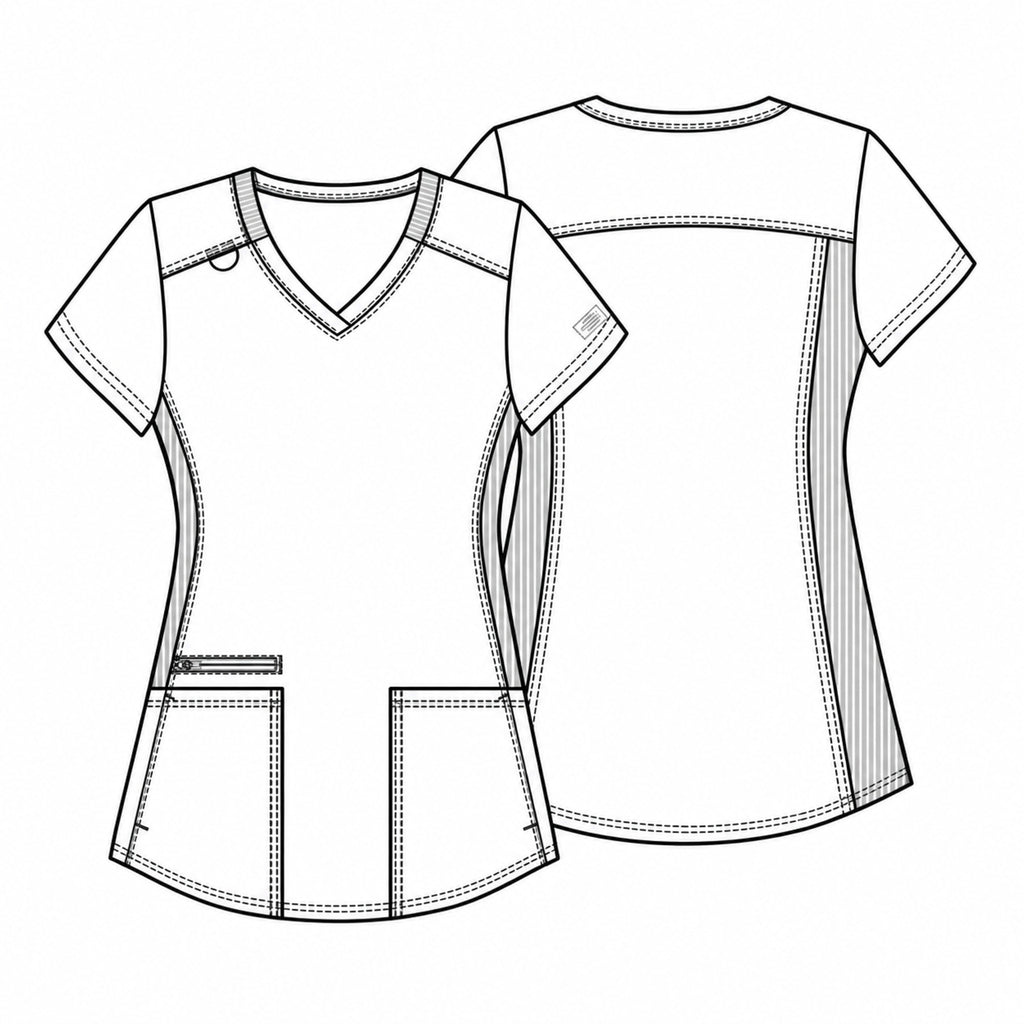 Filipina médica Dickies DK875 Balance para mujer, color Gris Oxford, vista ficha tecnica