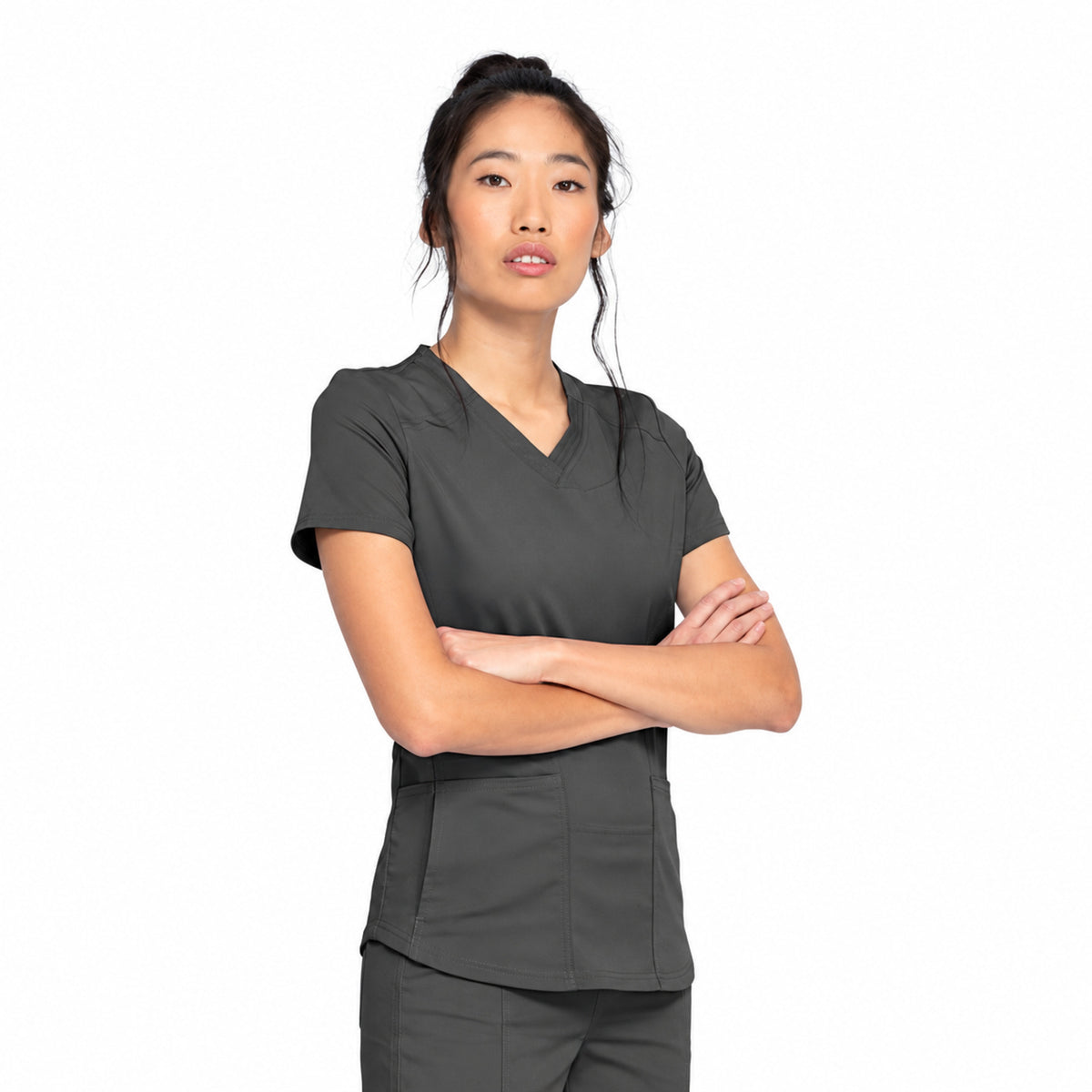 Filipina médica Dickies DK875 Balance para mujer, color Gris Oxford, vista frontal | color:gris-oxford