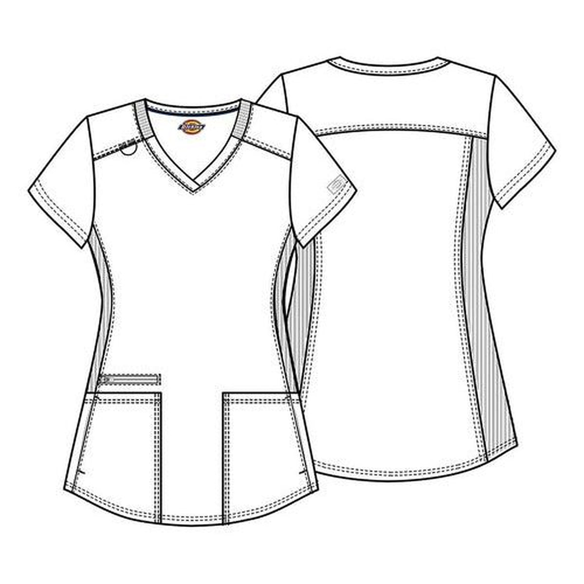 Filipina médica Dickies DK875 para mujer talla extra negra, ficha técnica | color:negra