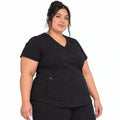 Filipina médica Dickies DK875 para mujer talla extra negra, vista frontal | color:negra