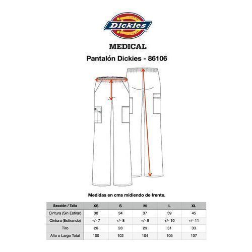 Dickies Eds 86106 Pantalón Quirúrgico Clínico Médico Mujer - Garufa Jeans