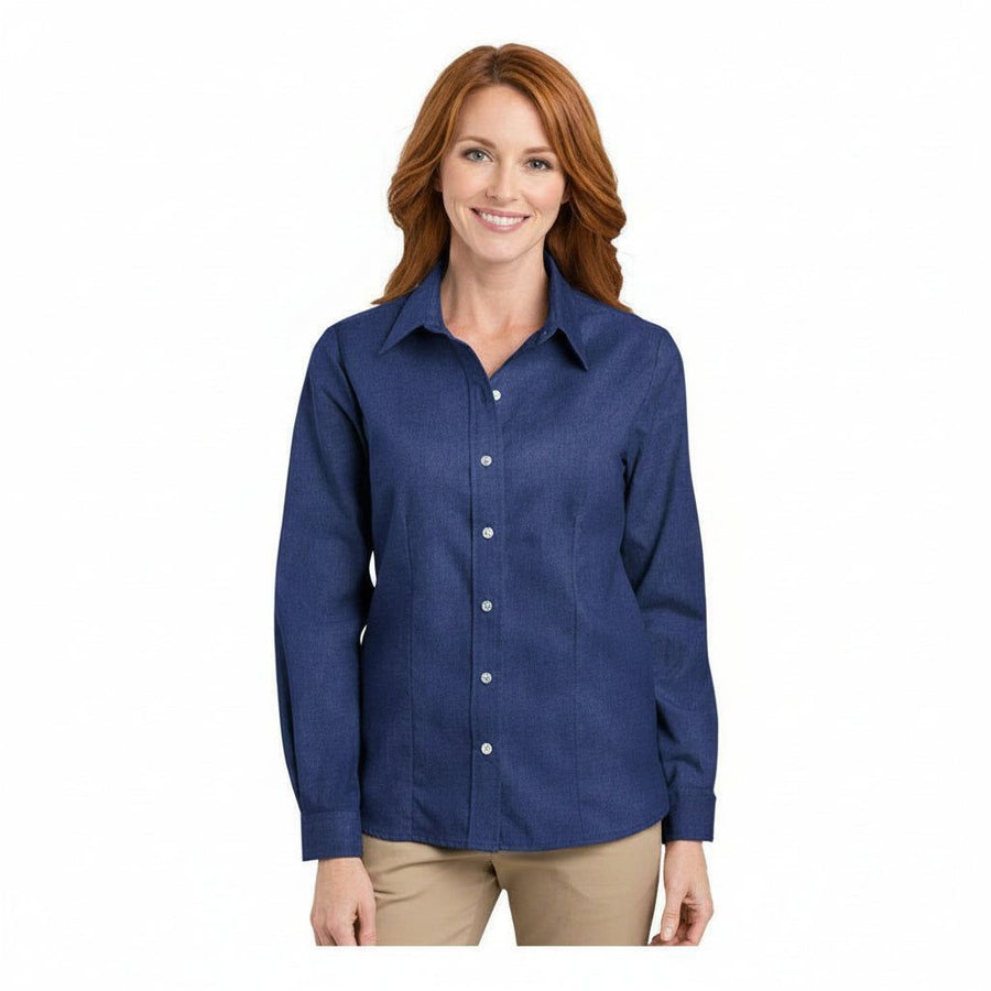 Dickies Fl300 Blusa Manga Larga Mezclilla Casual O Trabajo - Garufa Jeans