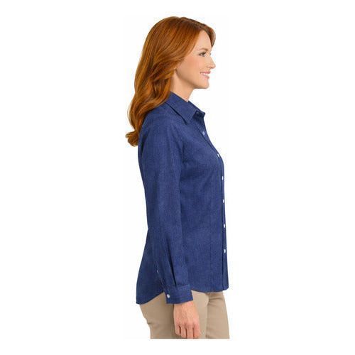 Dickies Fl300 Blusa Manga Larga Mezclilla Casual O Trabajo - Garufa Jeans