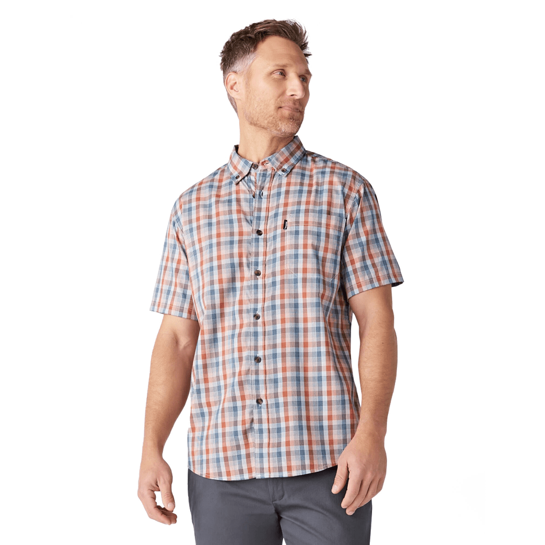 Dickies Ws537 Camisa Manga Corta Cuadros Casual Flex Stretch - Garufa Jeans