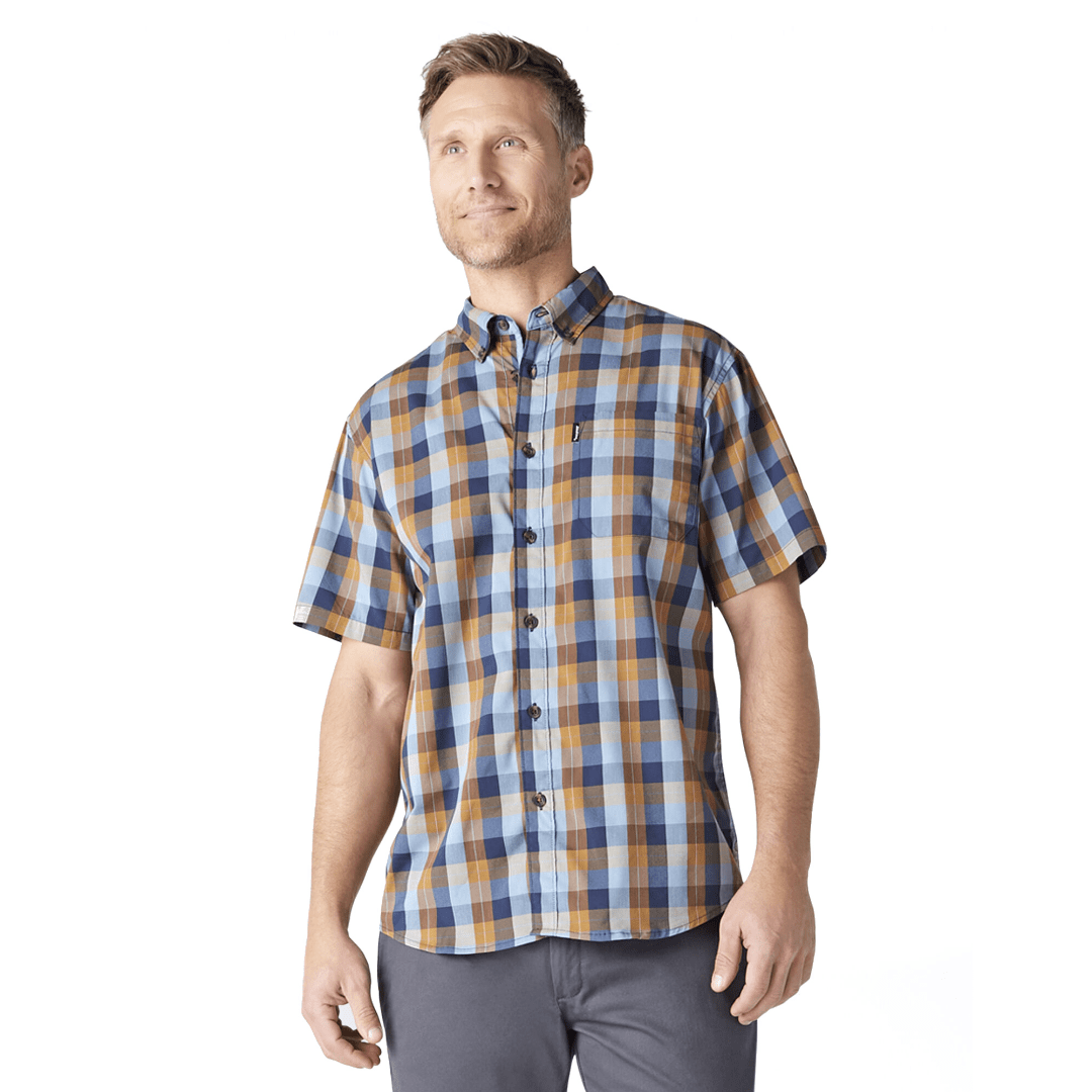 Dickies Ws537 Camisa Manga Corta Cuadros Casual Flex Stretch - Garufa Jeans
