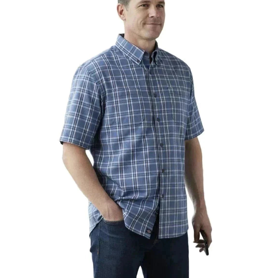 Dickies Ws551 Pdn Camisa Manga Corta Cuadros Casual - Garufa Jeans