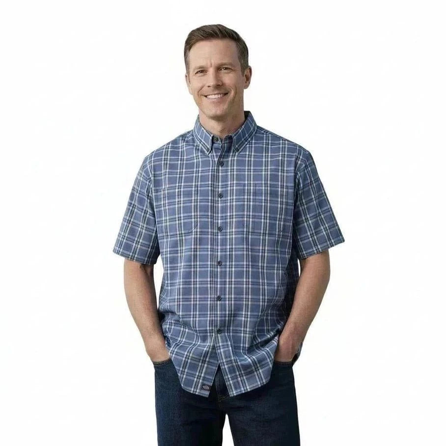 Dickies Ws551 Pdn Camisa Manga Corta Cuadros Casual - Garufa Jeans