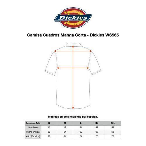 Dickies Ws565 Rbkl Camisa Manga Corta Cuadros Casual - Garufa Jeans