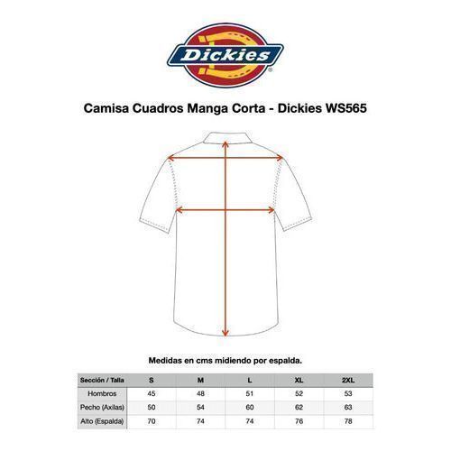 Dickies Ws565 Rbkl Camisa Manga Corta Cuadros Casual - Garufa Jeans