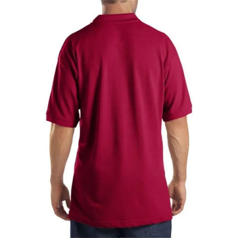 Dickies Ks5552 Playera Tipo Polo De Piqué Multiples Usos #mlpos_6 | Color: Roja #color_roja