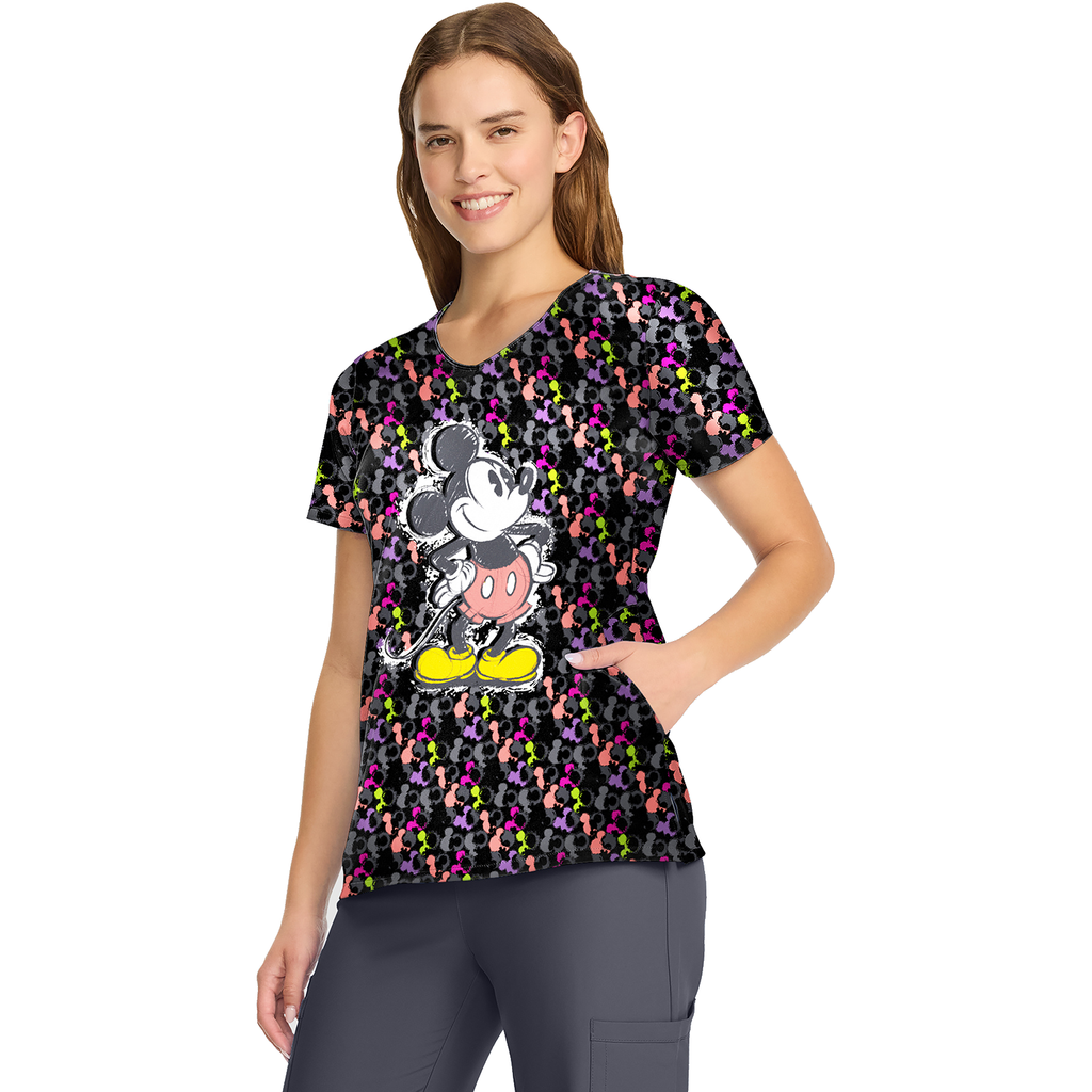 Filipina quirúrgica Disney TF626 para mujer Iconic Mickey, vista lateral izquierda