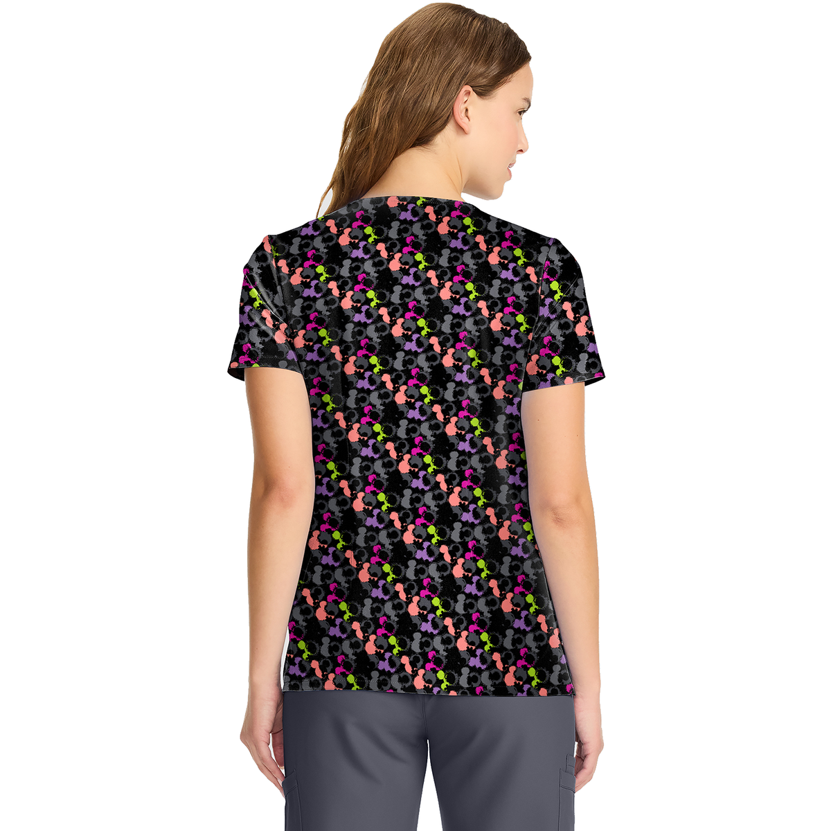 Filipina quirúrgica Disney TF626 para mujer Iconic Mickey, vista posterior | color:mkzi-iconic-mickey