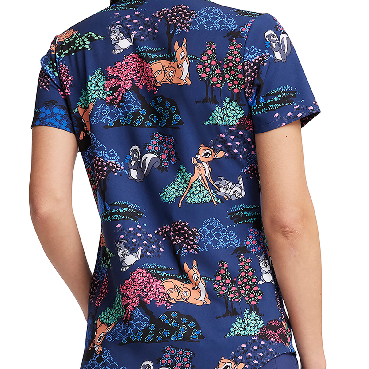 Filipina Disney TF737 para mujer, Bambi y Tambor azul marino, detalle espalda mangas | color:bawg-azul-marino