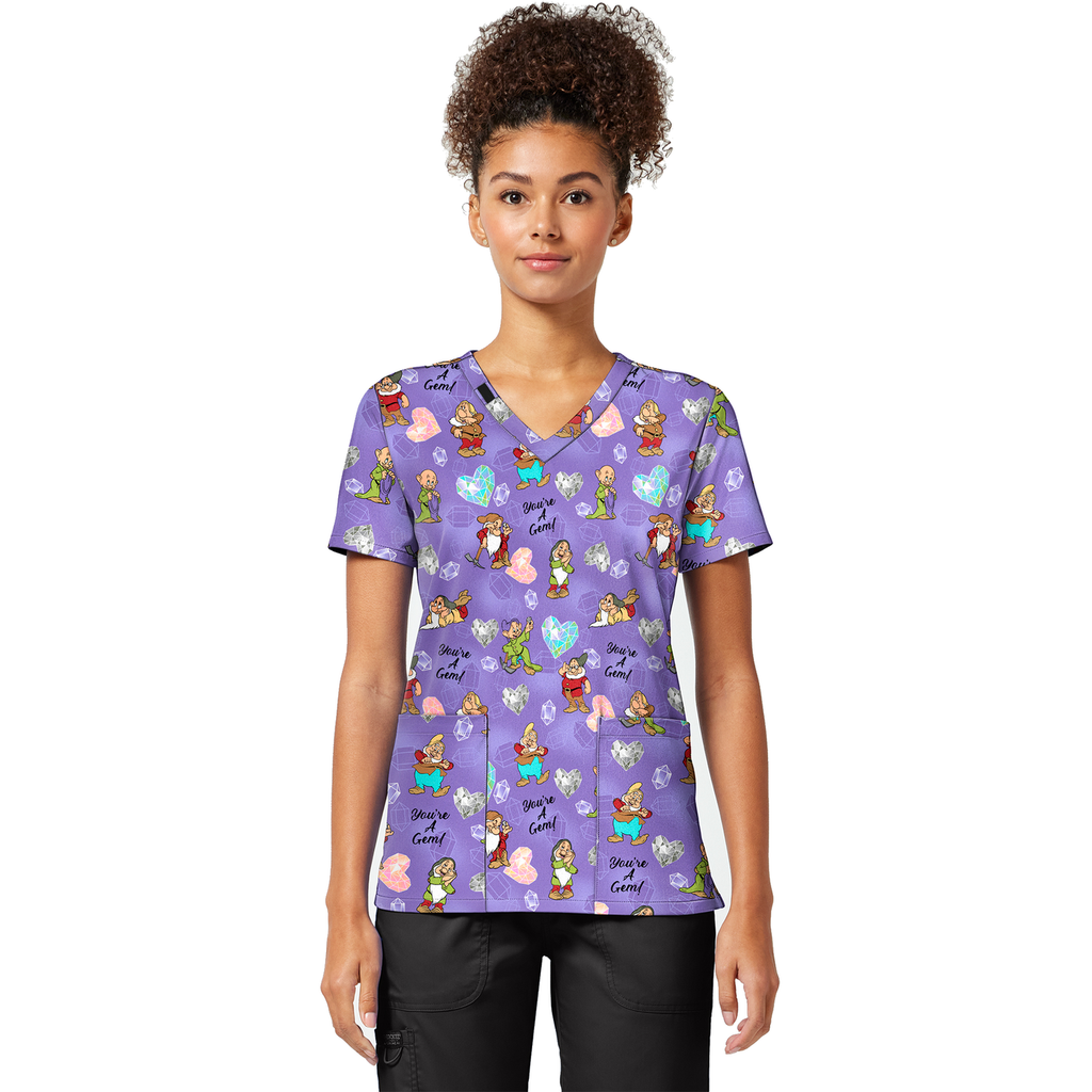 Filipina quirúrgica Disney TF796 Siete Enanos My Little Gem para mujer, frontal