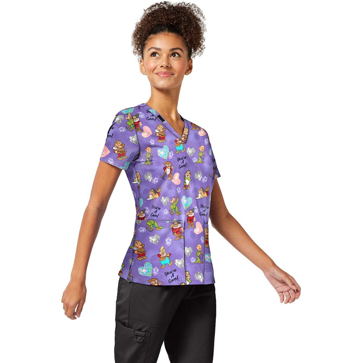Filipina quirúrgica Disney TF796 Siete Enanos My Little Gem para mujer, tres cuartos derecho | color:guyg-my-little-gem