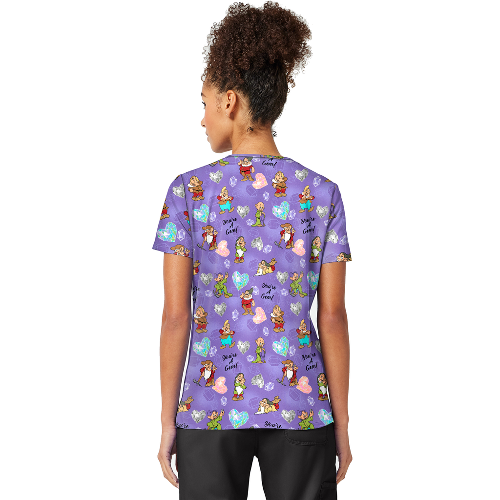 Filipina quirúrgica Disney TF796 Siete Enanos My Little Gem para mujer, espalda