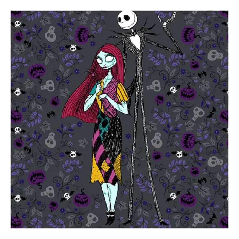 Filipina quirúrgica Disney TF626 Full Of Spirit para mujer, detalle del gráfico de Jack y Sally