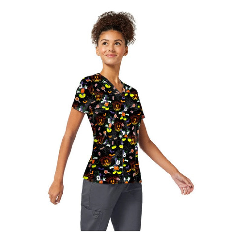 Filipina Quirúrgica Disney Tf796 Mickey Halloween Mujer #mlpos_1 | Color: MKXW - Spooky Webs #color_mkxw_-_spooky_webs