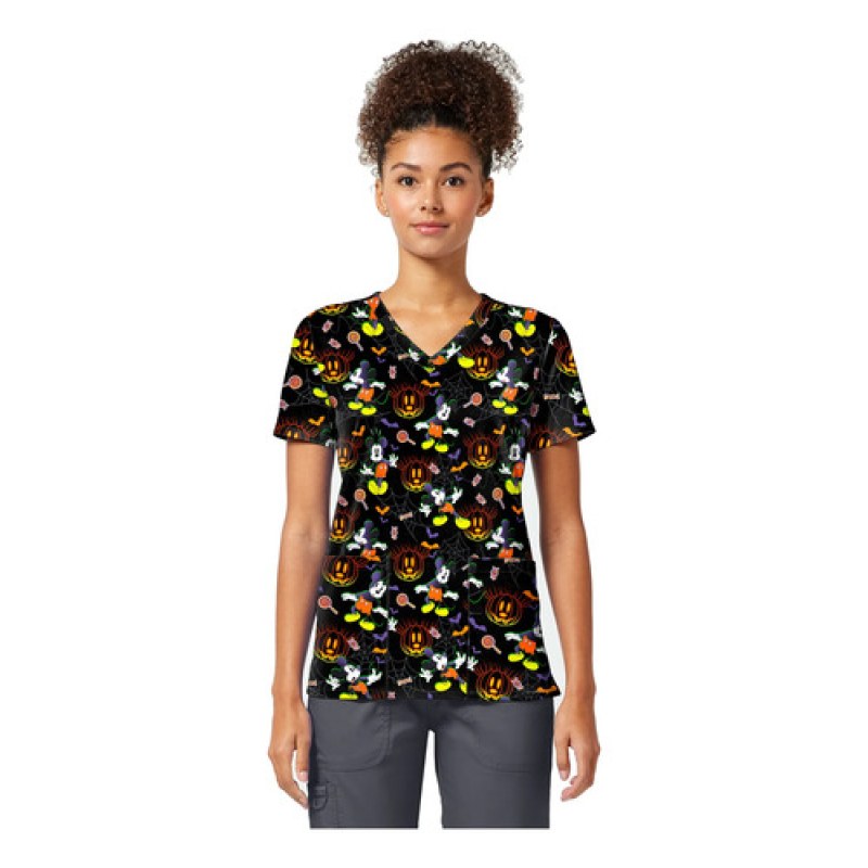 Filipina Quirúrgica Disney Tf796 Mickey Halloween Mujer #mlpos_2 | Color: MKXW - Spooky Webs #color_mkxw_-_spooky_webs