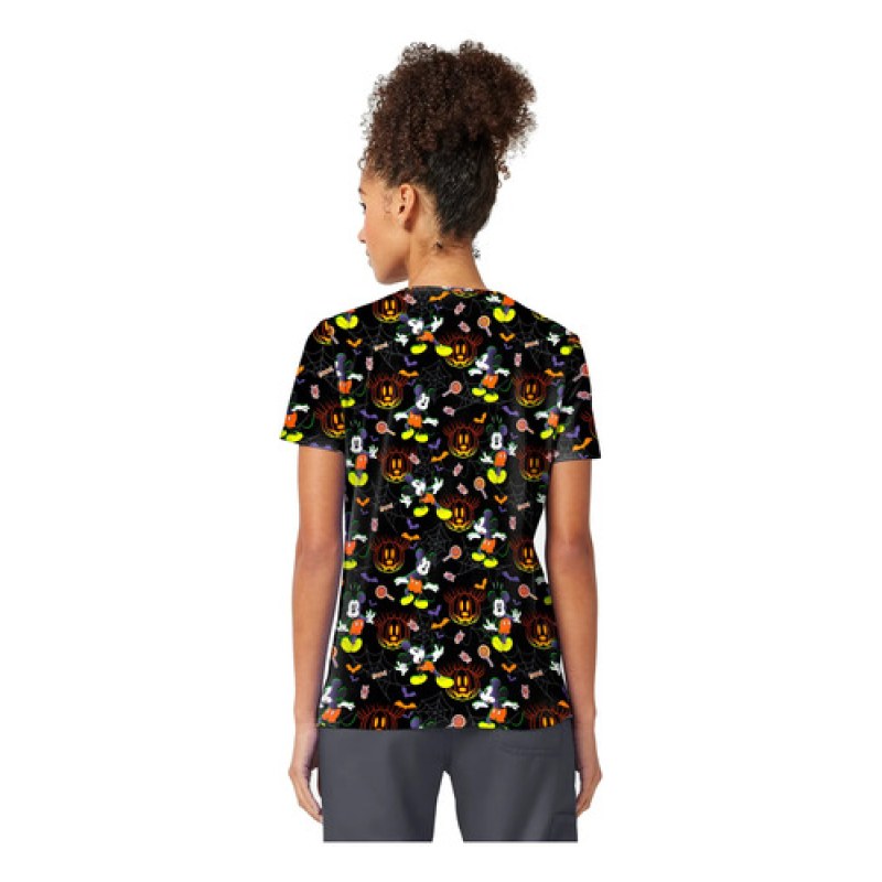 Filipina Quirúrgica Disney Tf796 Mickey Halloween Mujer #mlpos_3 | Color: MKXW - Spooky Webs #color_mkxw_-_spooky_webs