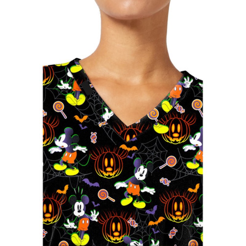 Filipina Quirúrgica Disney Tf796 Mickey Halloween Mujer #mlpos_4 | Color: MKXW - Spooky Webs #color_mkxw_-_spooky_webs