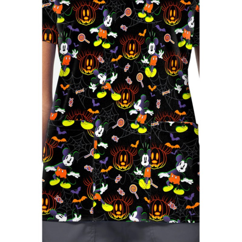 Filipina Quirúrgica Disney Tf796 Mickey Halloween Mujer #mlpos_6 | Color: MKXW - Spooky Webs #color_mkxw_-_spooky_webs
