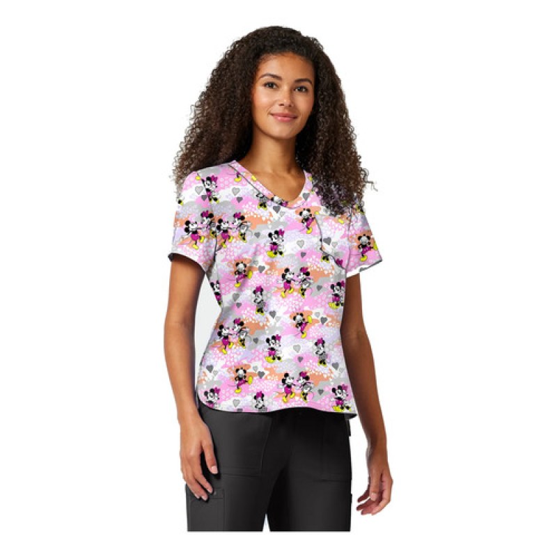 Filipina Quirúrgica Disney Tf797 Mickey Minnie Mouse Mujer #mlpos_11 | Color: MKXI - Friend Frolic #color_mkxi_-_friend_frolic