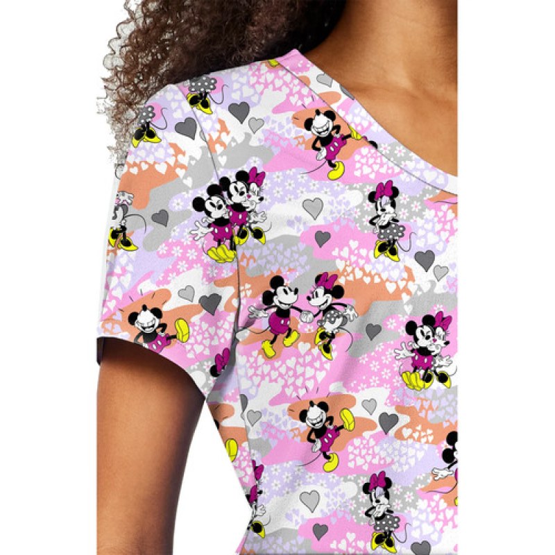 Filipina Quirúrgica Disney Tf797 Mickey Minnie Mouse Mujer #mlpos_14 | Color: MKXI - Friend Frolic #color_mkxi_-_friend_frolic