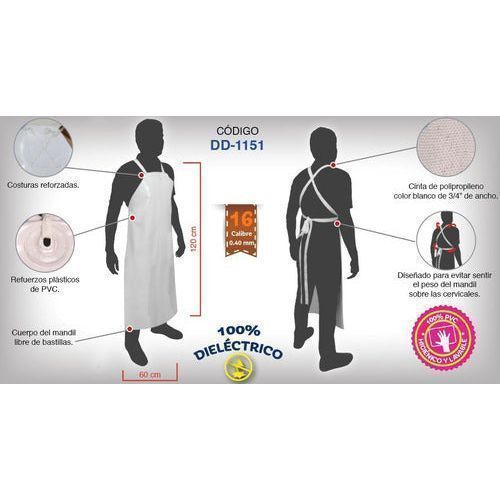 Jyrsa Dd - 1151 Mandil Pvc Impermeable Sanitario Limpieza - Garufa Jeans